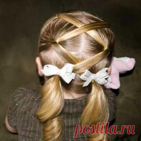 Простые прически для девочек на каждый день - фото