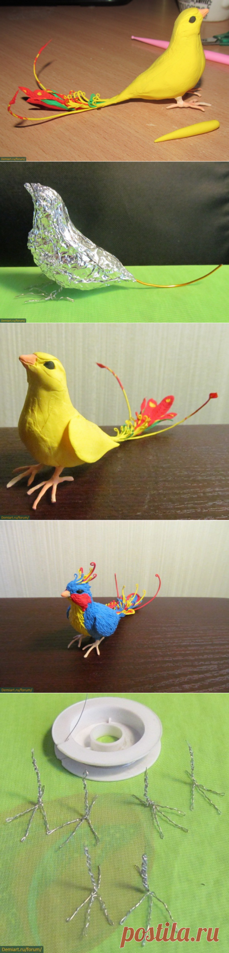 Райские птички из полимерной глины