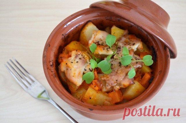Индейка в духовке в горшочках — Домашняя кулинария