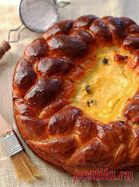 Вкусный пасхальный кулич с творожной начинкой и грецкими орехами | FEMIANA