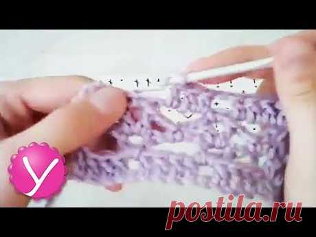 Вязание крючком. Вязание ажурного узора - Яндекс.Видео