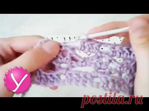 Вязание крючком. Вязание ажурного узора - Яндекс.Видео