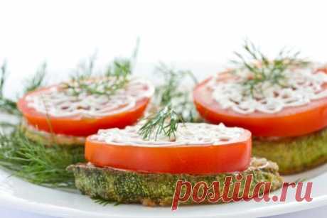 Закуска из кабачков и помидоров с сыром