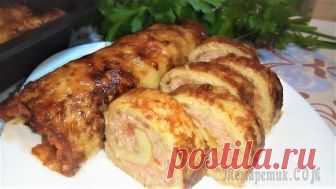 Рулеты из картофеля с мясом и сыром запеченные в духовке Картофельный рулет с фаршем – идеальное второе блюдо, которое совмещает в себе гарнир и мясо.  
ИНГРЕДИЕНТЫ Картофель.....5-6 штЛук.....2 штЯйца.....2 штМука.....1-2 ст.лМясной фарш......400 грСыр.......