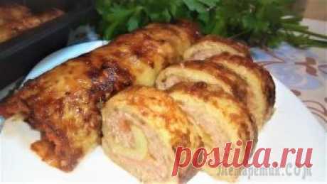 Рулеты из картофеля с мясом и сыром запеченные в духовке Картофельный рулет с фаршем – идеальное второе блюдо, которое совмещает в себе гарнир и мясо.  
ИНГРЕДИЕНТЫ Картофель.....5-6 штЛук.....2 штЯйца.....2 штМука.....1-2 ст.лМясной фарш......400 грСыр.......