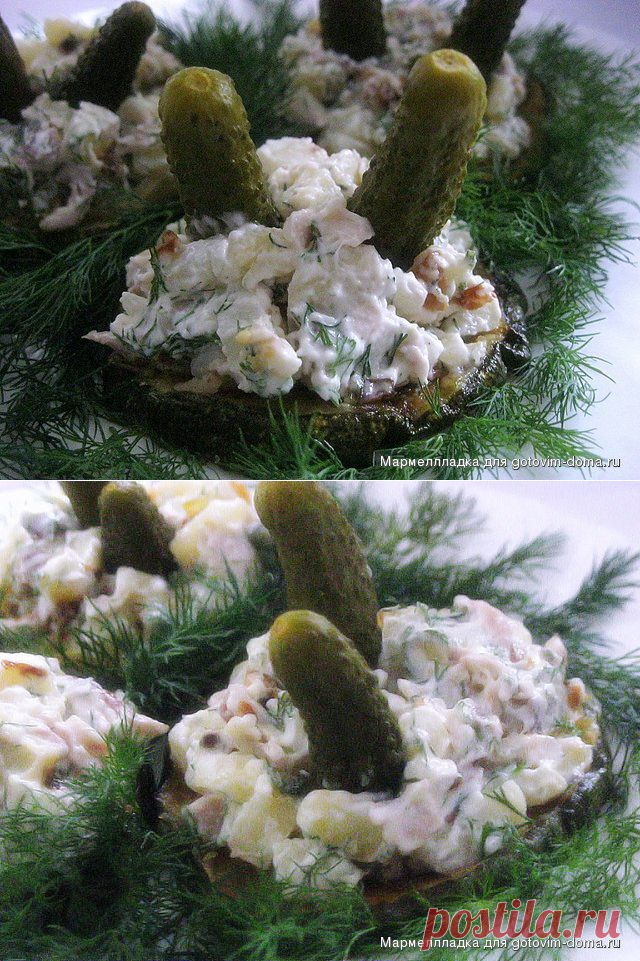 Закуска из кабачков "Улитки" • Закуски мясные