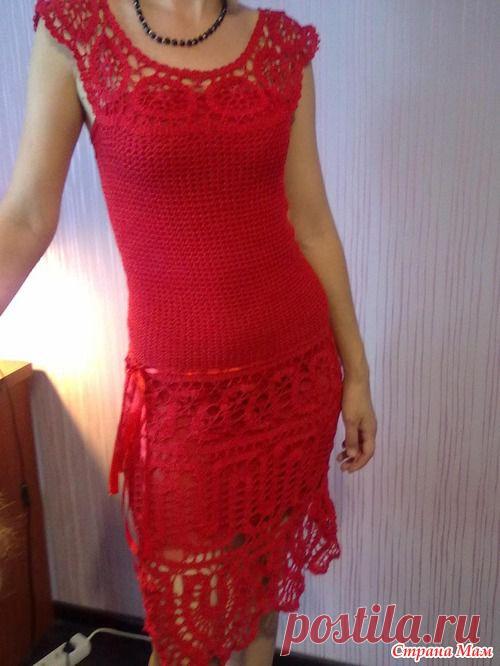 Платье с элементами брюгге - Вяжем вместе он-лайн - Страна Мам