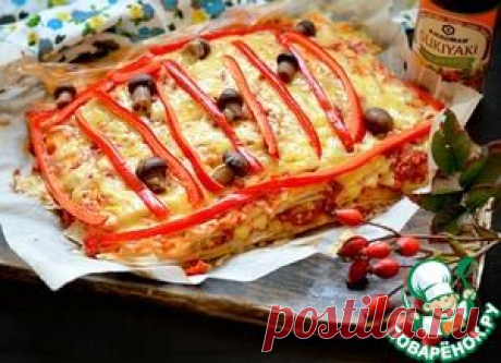Пицца-торт закусочный - кулинарный рецепт