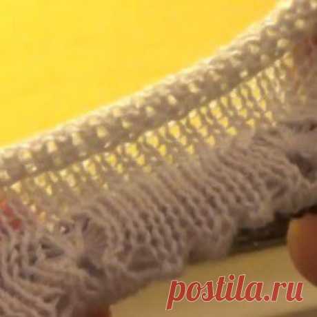 Фестончатый подгиб на одной фонтуре вязальной машины