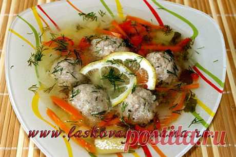 Суп с рыбными фрикадельками в мультиварке