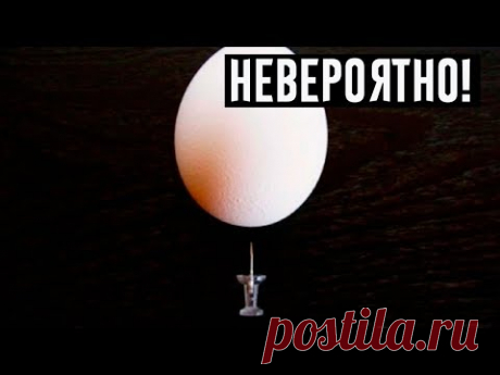 Он проткнул сырое яйцо канцелярской кнопкой. Теперь буду варить яйца только так!