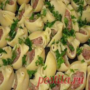 Ракушки с фаршем с соусом бешамель. Ракушки
отварить мин. 5 Приготовленным фаршем наполнить ракушки уложить в форму. Залить
соусом так и запекать в духовке. Готовится очень быстро! СОУС 2 стакана молока
3 ст.л. сл.масла 2 ст.л муки соль В сковороде растопить масло добавить
муку-перемешать чтобы не было комков и добавлять молоко теплое осторожно все
время мешать,как загустеет готов соус.