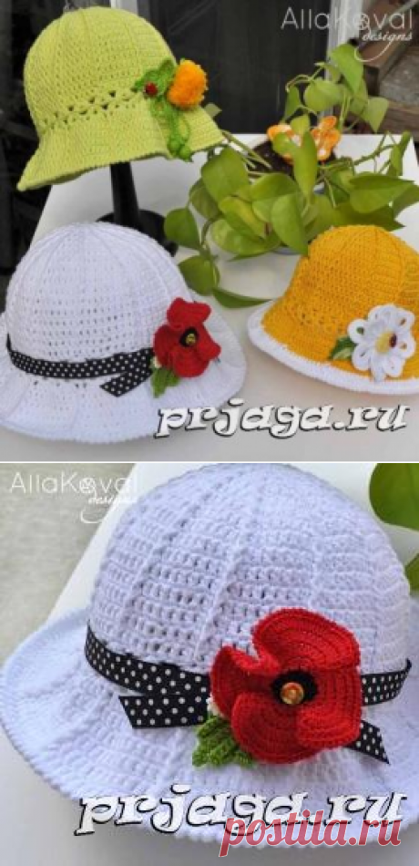Шляпы крючком схемы от Аллы Коваль