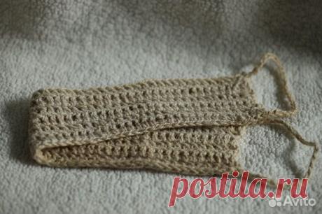 Мочалка из джута ручной работы