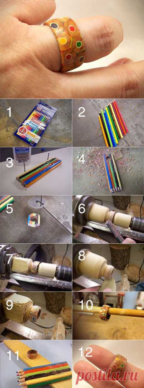 Кольцо из карандашей (Diy) / Украшения и бижутерия / ВТОРАЯ УЛИЦА