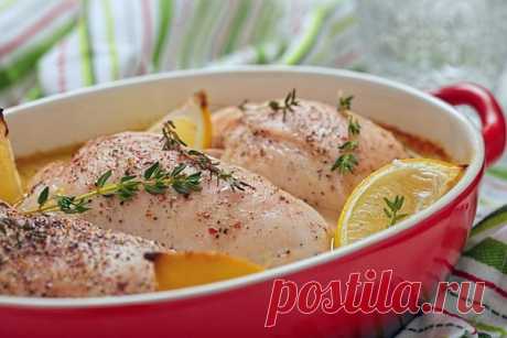 Курица с лимоном и розовым перцем