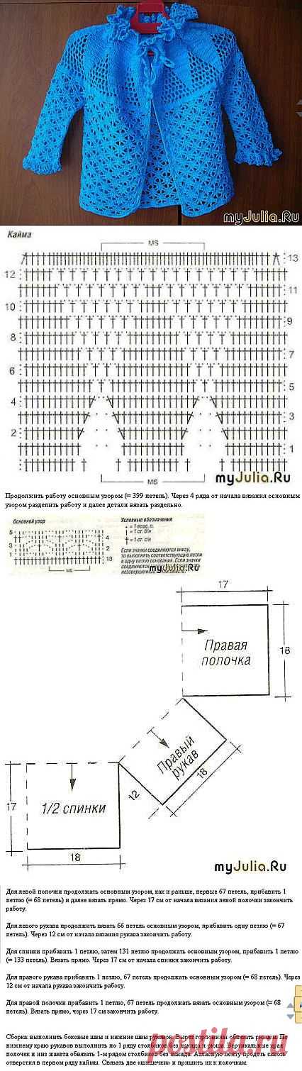 Кружевной жакет с кокеткой