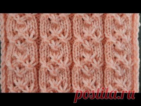 Интересный узор спицами для джемпера, кардигана, свитера, кофточки.