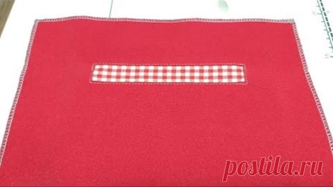 Самый простой способ оформить Карман с листочкой. Смотреть всем!