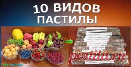 Приготовление 10 видов пастилы.