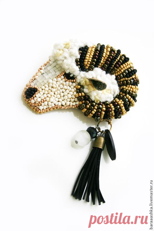 (31) Брошь "Золотое руно". Handmade. | Beaded Pendant # Beaded Brooch # B…