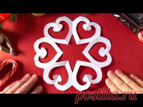 ✂️ Как Легко и Быстро Сделать Снежинку из Бумаги ❄️❤️ Зимние Поделки своими руками