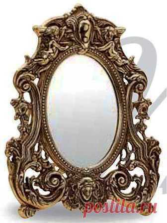 Зеркало, 20х26см , Stilars (интерьерные аксессуары), Отделка из латуни "Состаренная" латунь, Зеркала