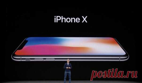 А вот и iPhone X (это не «икс», а «тэн», то есть ДЕСЯТЫЙ)! Стекло с двух сторон, нержавеющая сталь, защита от воды, два цвета, Super Retina Display 5,8" OLED (лишённый всех минусов обычных OLED-экранов).