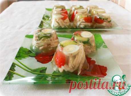 Заливное из курицы, приготовленное в мультиварке - кулинарный рецепт