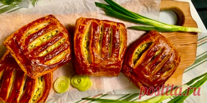 СЛОЙКИ С ЗЕЛЁНЫМ ЛУКОМ И ЯЙЦОМ