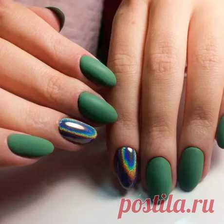 Зеленый маникюр (с втиркой жук) - купить в Киеве | Tufishop.com.ua