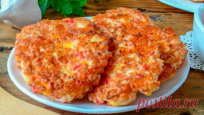 Котлеты из крабовых палочек с сыром. Просто и вкусно