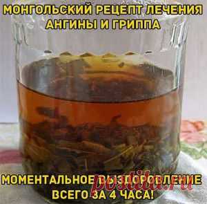 МОНГОЛЬСКИЙ РЕЦЕПТ ЛЕЧЕНИЯ АНГИНЫ И ГРИППА... /