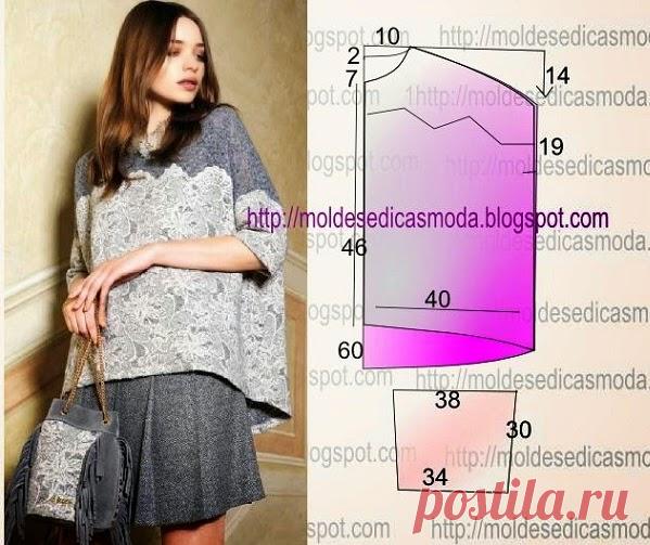 Blusa feminina meia manga com o passo a passo de corte e costura Faça o molde da blusa feminina meia manga seguindo o passo a passo. Este trabalho está redigido com rigor para facilitar quem tem pouca experiência em...
