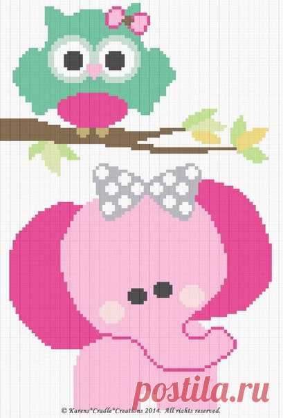 Подборка схем для детских пледов.