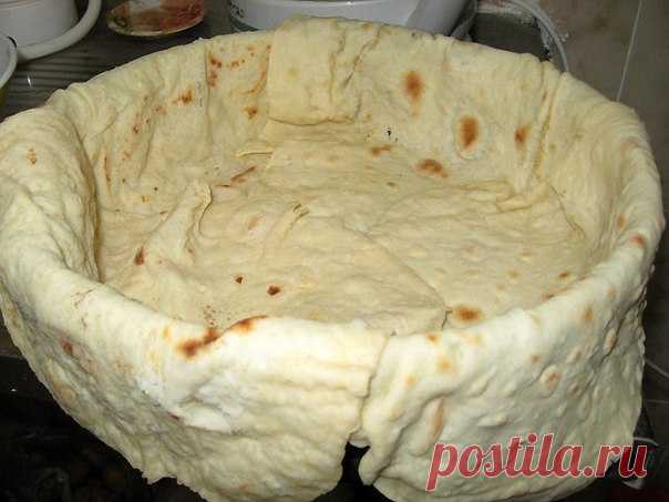 Мясной пирог из тонкого армянского лаваша 