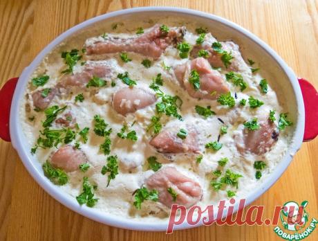 Курица с чесноком на рисе - подаем прямо так, как готовилось, чтобы лишний раз не бегать за добавкой!