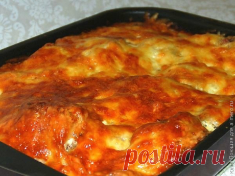 Курица запеченная с гречкой под сырной корочкой
