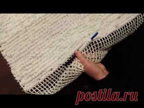 come fare un semplice tappeto shabby chic sù rete riciclando magliette - YouTube