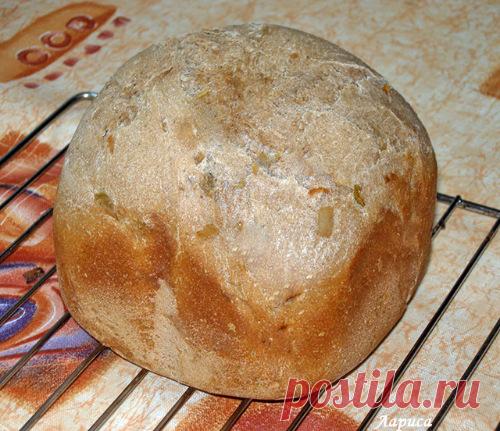 Печем хлеб в хлебопечке. Хлеб ржаной с луком