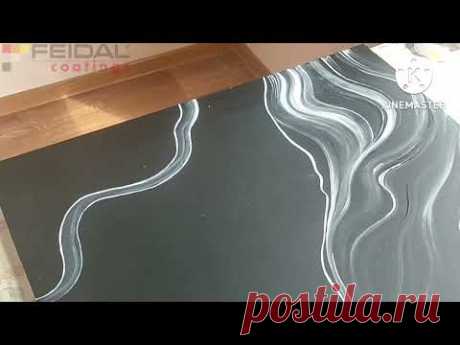 Простые техники для создания интерьерных картин с помощью обычных красок для стен! Часть 3.