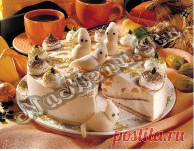Торт привидений с мандариново-сливочным кремом