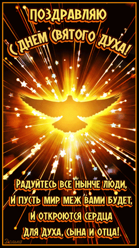 Пусть Духов день приносит в души свет,
И мир освободит от разной черни,
Чтоб каждый дом любовью был согрет,
Очистился от страшных суеверий.