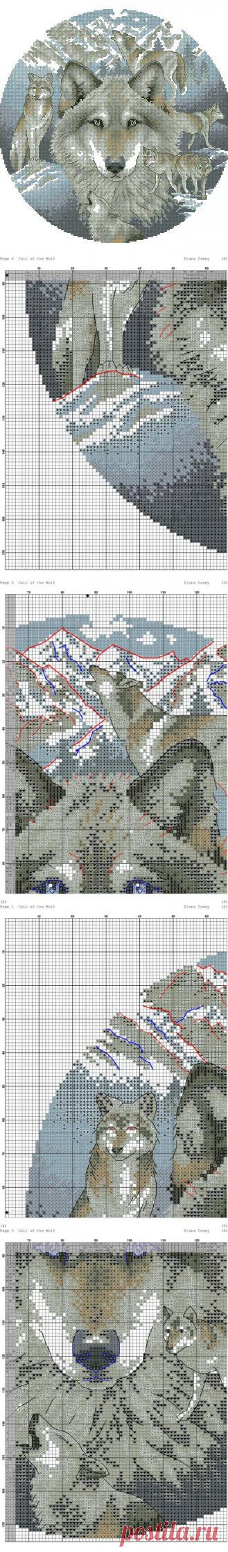 Схема вышивки бесплатно волки. Схема вышивки животные | Laboratory household