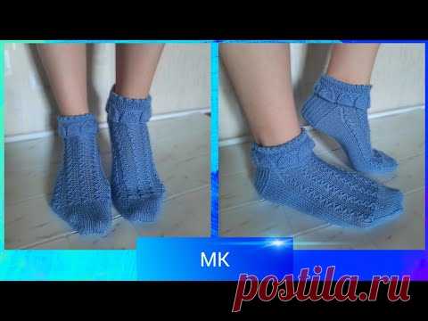#носкиспицами  Мастер класс /красивые ажурные носки с рюшей