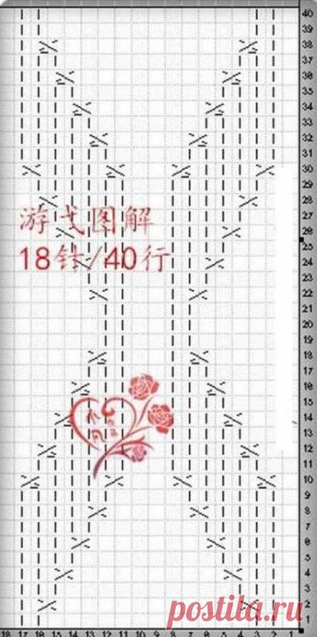 Узор для жилета спицами