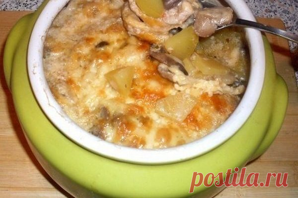 ЖАРКОЕ ИЗ СЕРДЕЧЕК С ГРИБАМИ В ГОРШОЧКЕ ИЛИ ОЧЕНЬ БЫСТРЫЙ ВКУСНЫЙ УЖИН – БУДЬ В ТЕМЕ