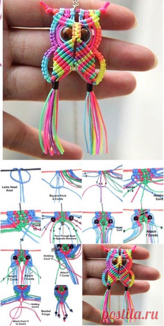 Совушка в технике макраме