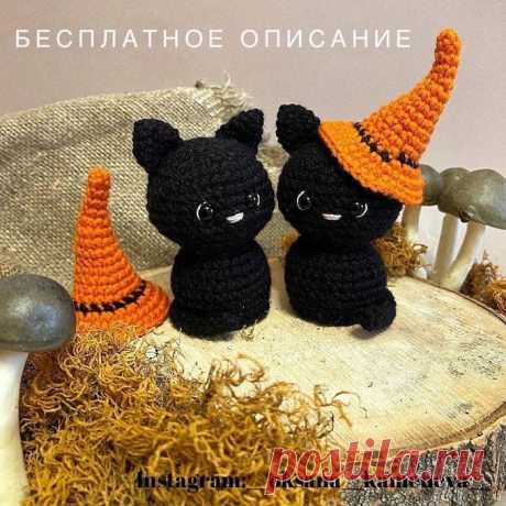 Котик в шляпе крючком. Амигуруми схемы и описания. Автор: Оксана Каменева | IRINELY.ART