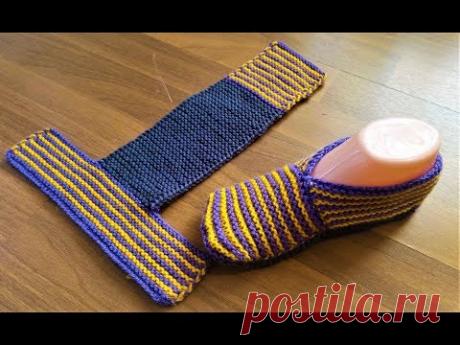 ПРОСТЫЕ ТАПОЧКИ-СЛЕДКИ ДЛЯ МУЖЧИН//МК//DIY